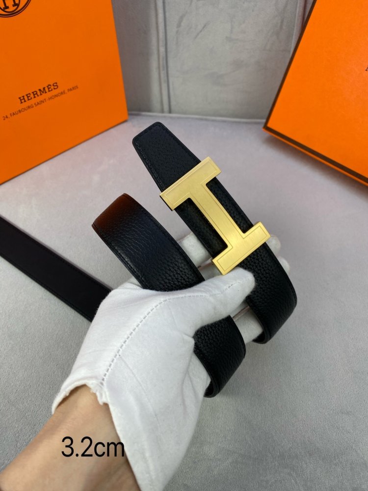 Ремень двусторонний кожаный 3.2 см фото 5