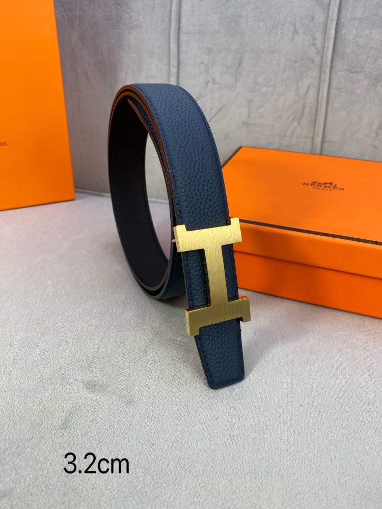 Ремень двусторонний кожаный 3.2 см фото 5