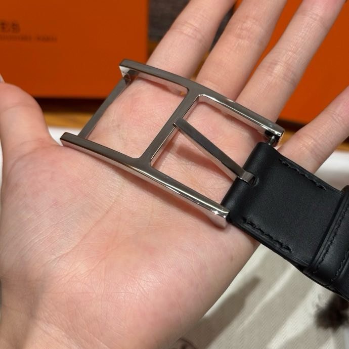 Ремень двусторонний кожаный 3.2 см фото 5