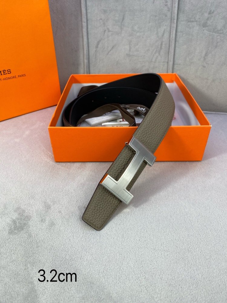 Belt bilateral leather 3.2 cm фото 6