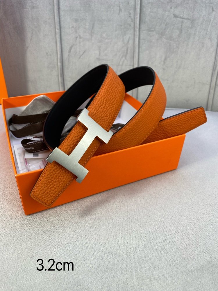 Ремень двусторонний кожаный 3.2 см фото 6