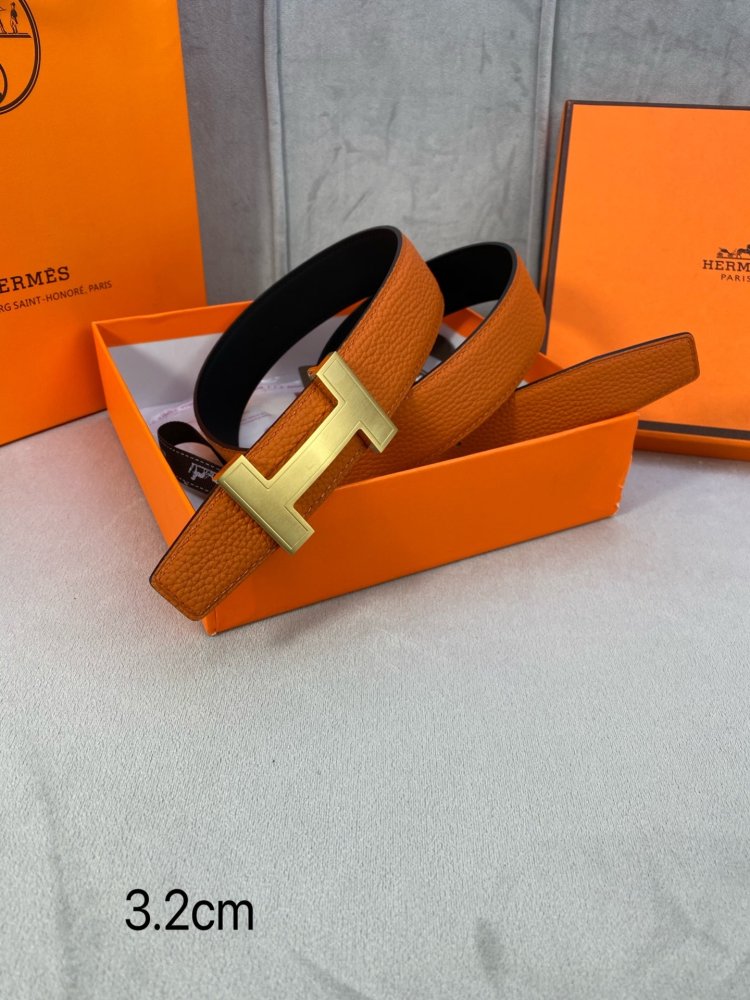 Belt bilateral leather 3.2 cm фото 6