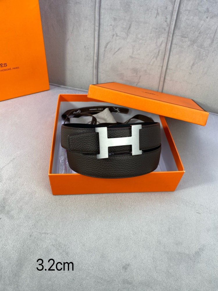 Ремень двусторонний кожаный 3.2 см фото 6