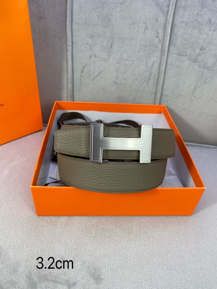 Belt bilateral leather 3.2 cm фото 7