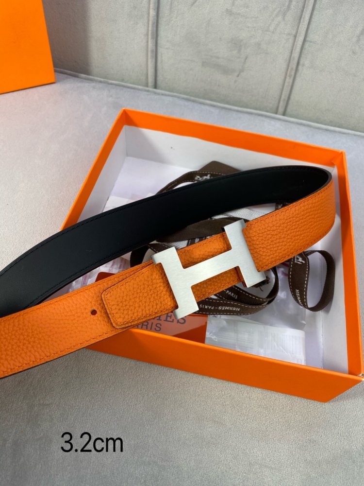 Ремень двусторонний кожаный 3.2 см фото 7