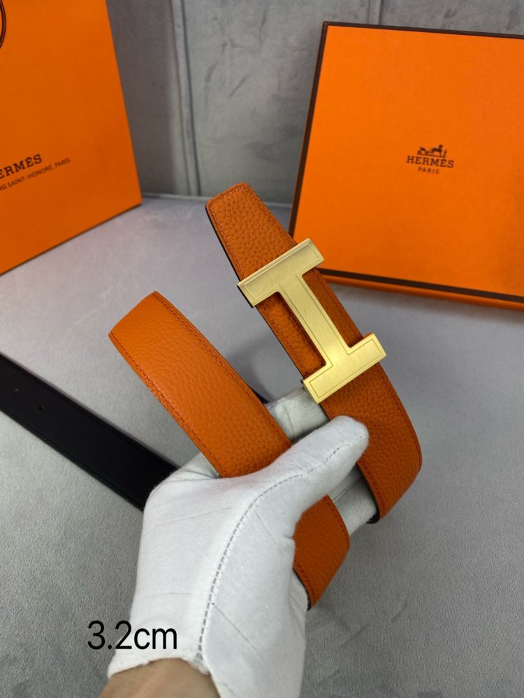 Belt bilateral leather 3.2 cm фото 7