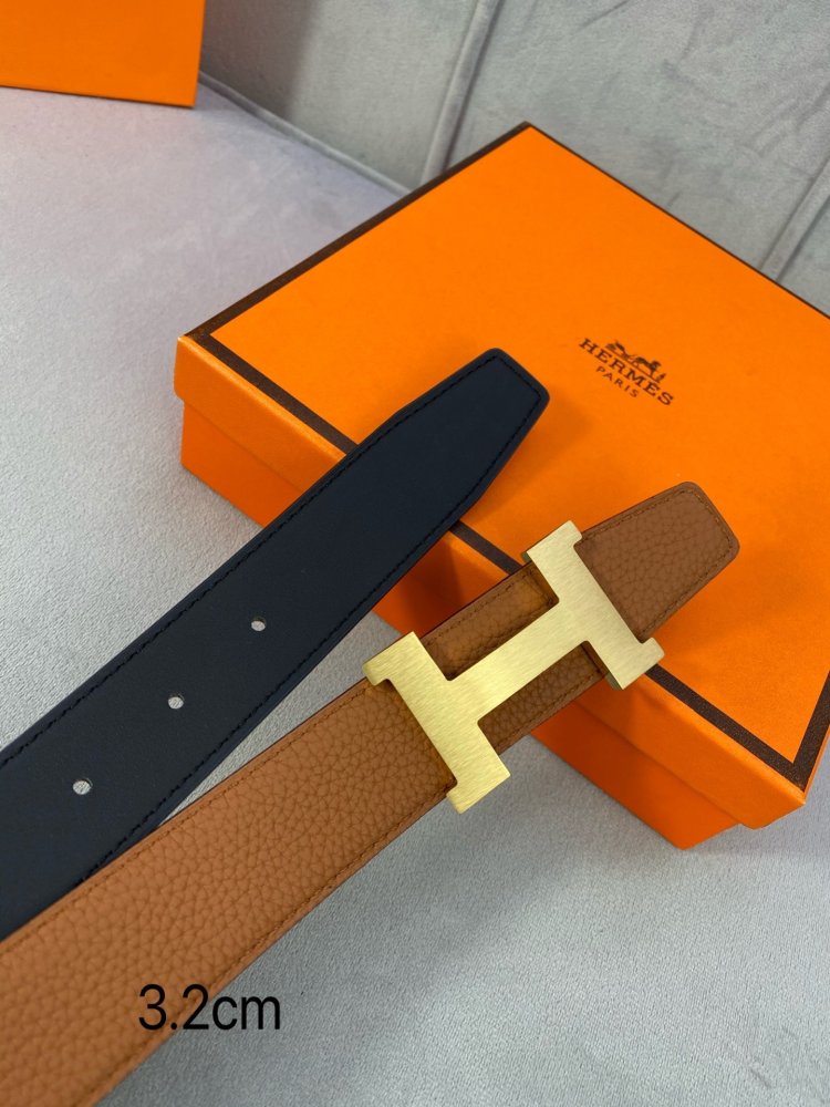 Ремень двусторонний кожаный 3.2 см фото 7