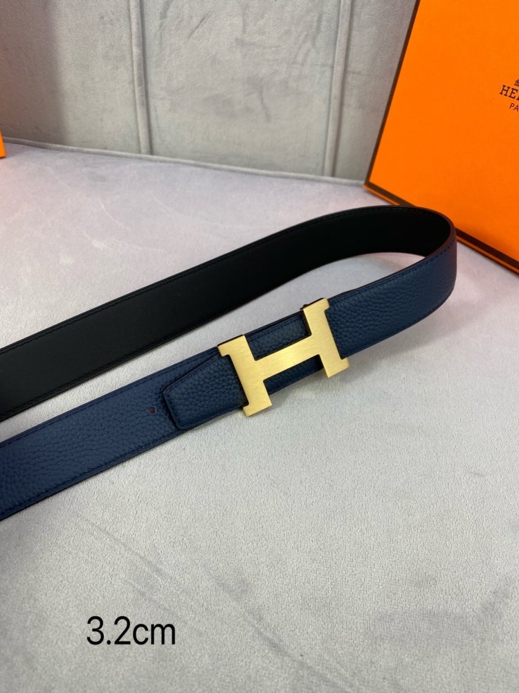 Ремень двусторонний кожаный 3.2 см фото 7