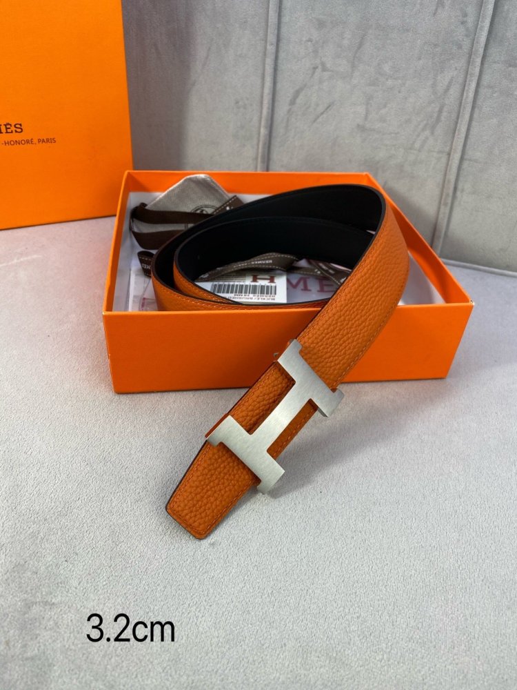 Ремень двусторонний кожаный 3.2 см фото 8