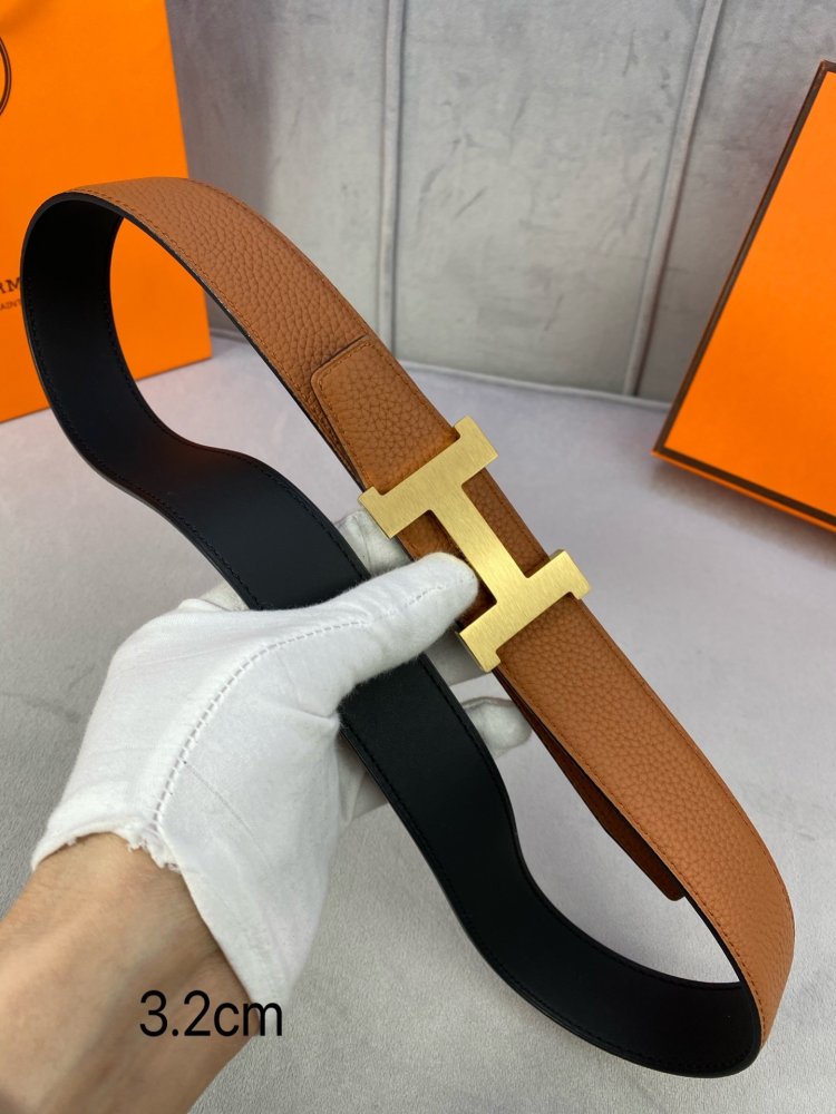 Ремень двусторонний кожаный 3.2 см фото 8