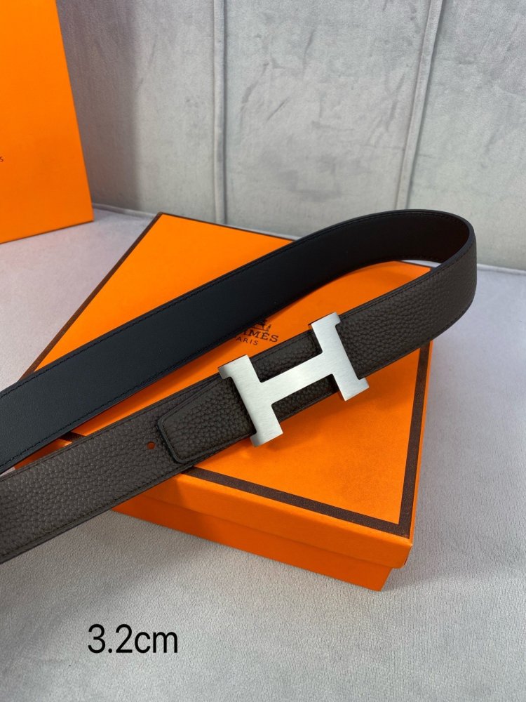 Ремень двусторонний кожаный 3.2 см фото 8