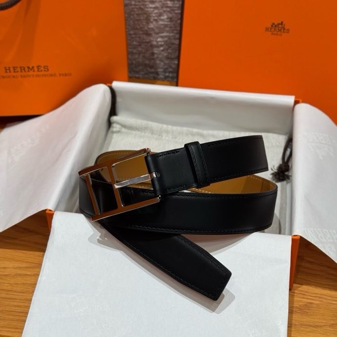 Ремень двусторонний кожаный 3.2 см фото 8