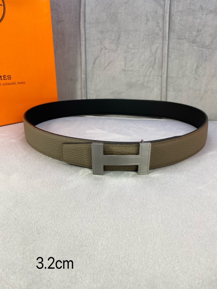 Belt bilateral leather 3.2 cm фото 9