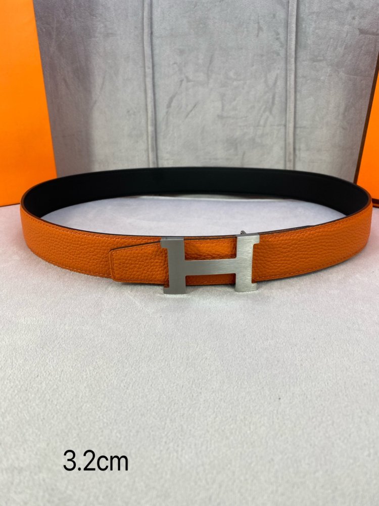 Ремень двусторонний кожаный 3.2 см фото 9