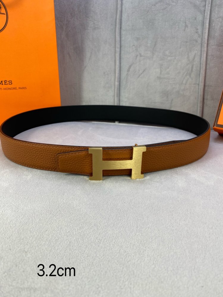 Ремень двусторонний кожаный 3.2 см фото 9