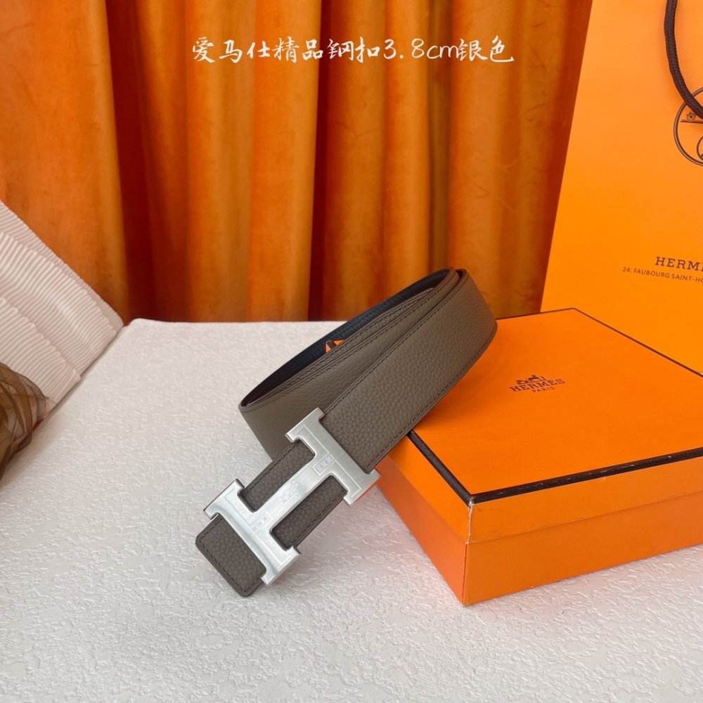 Belt bilateral leather 3.8 cm