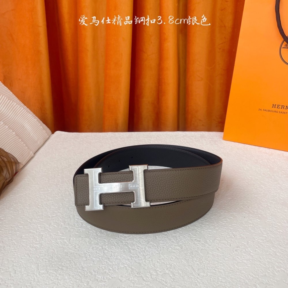 Belt bilateral leather 3.8 cm фото 2