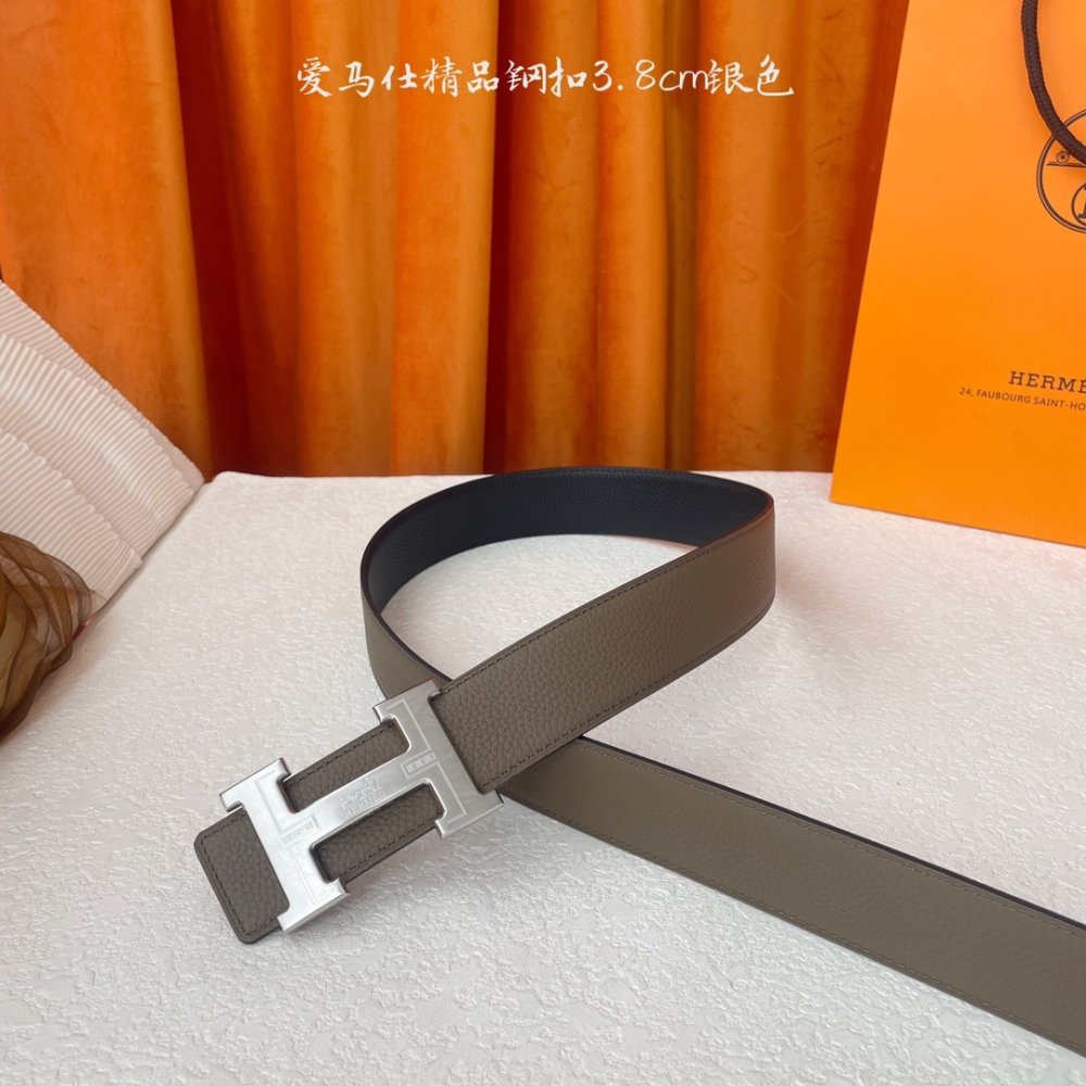 Belt bilateral leather 3.8 cm фото 3