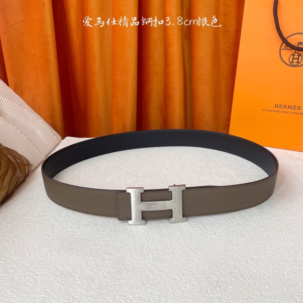 Belt bilateral leather 3.8 cm фото 5