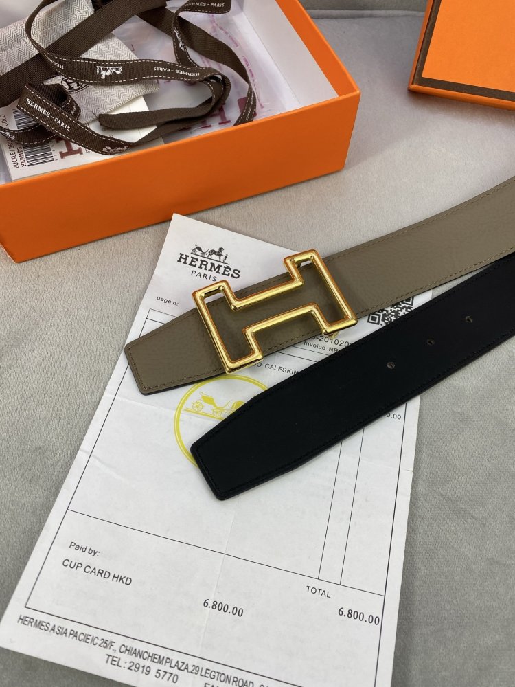 Belt bilateral leather 3.8 cm фото 6