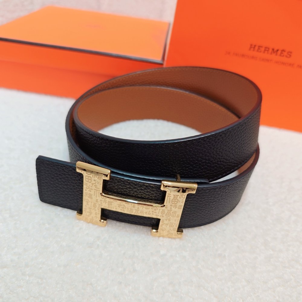 Belt bilateral leather 4 cm фото 2