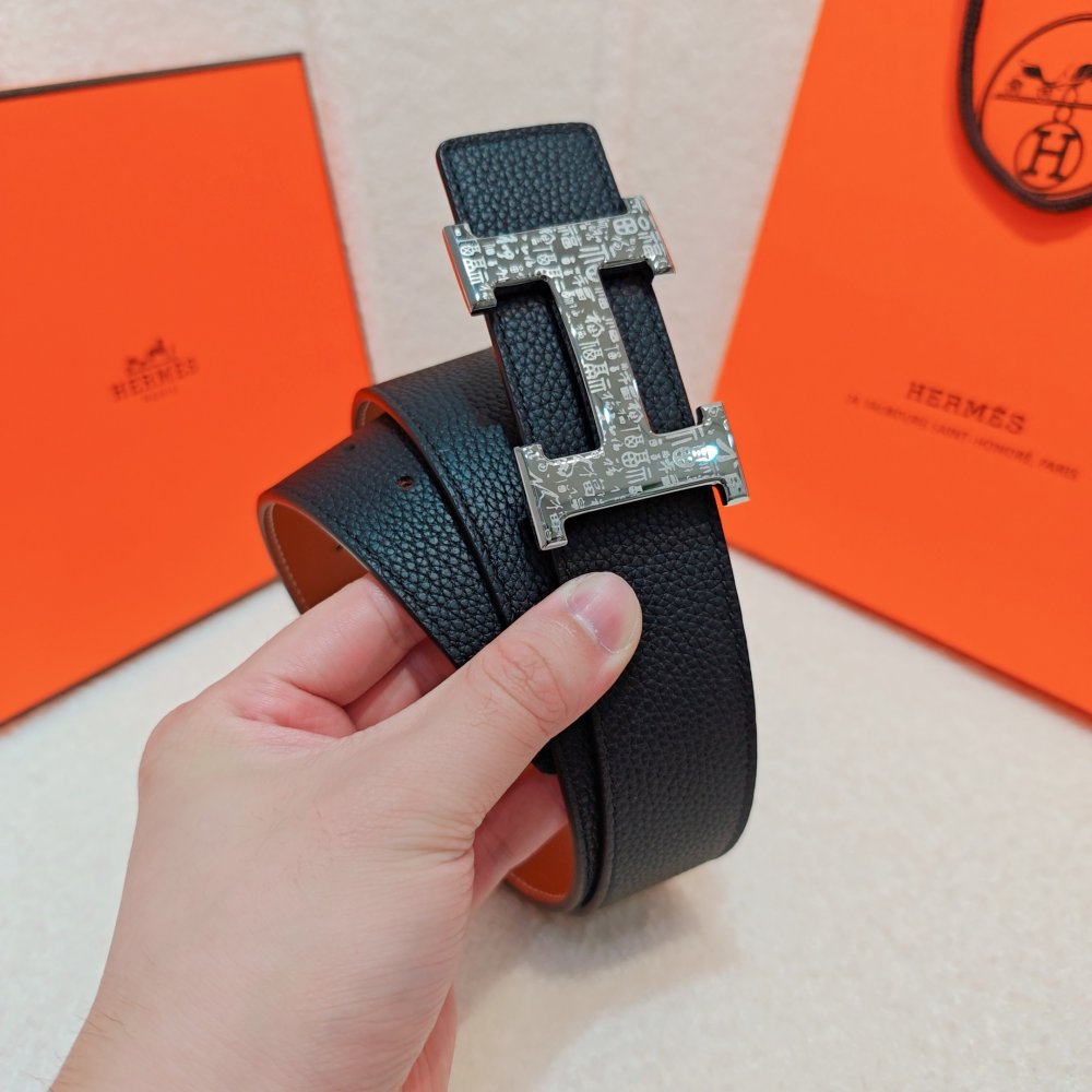 Belt bilateral leather 4 cm фото 4