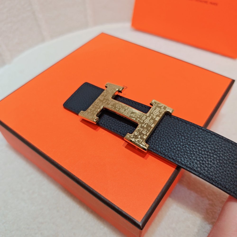 Belt bilateral leather 4 cm фото 5