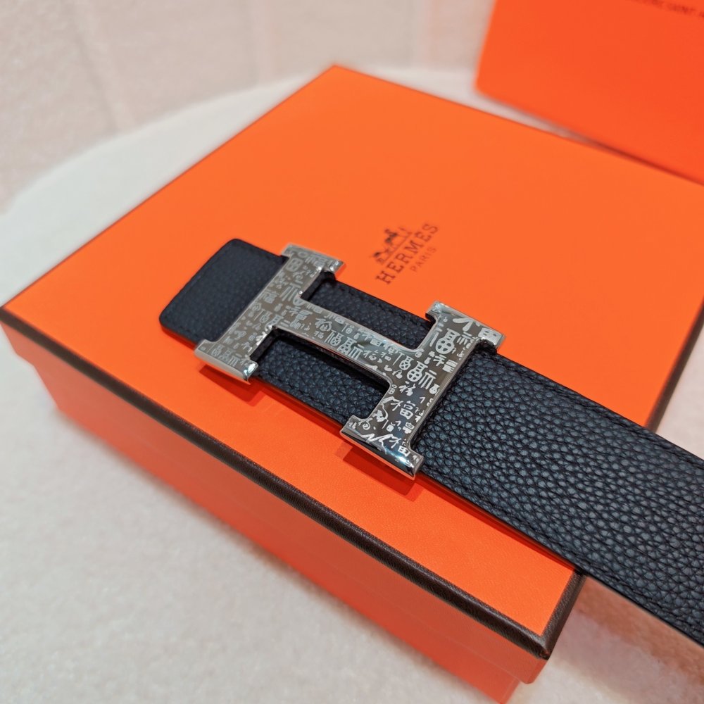 Belt bilateral leather 4 cm фото 5