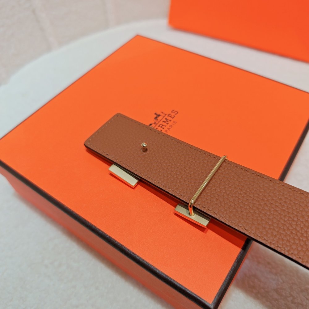 Belt bilateral leather 4 cm фото 6