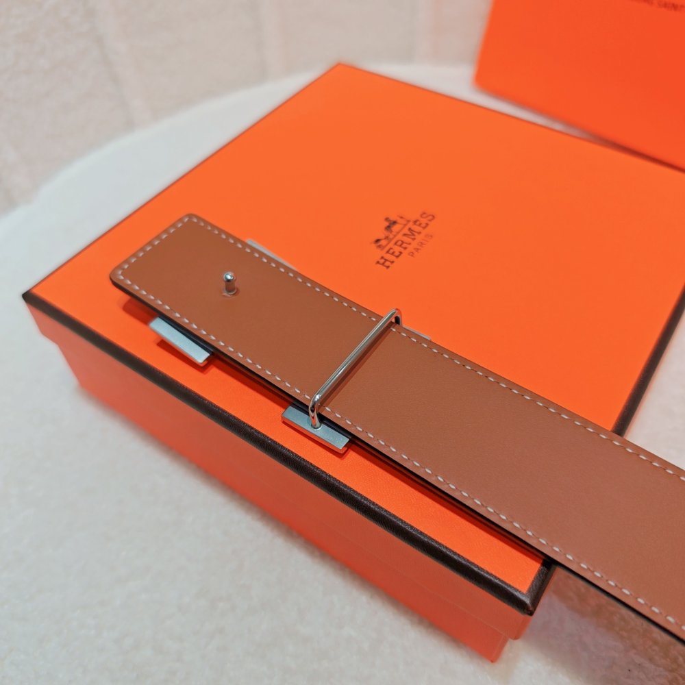 Belt bilateral leather 4 cm фото 6