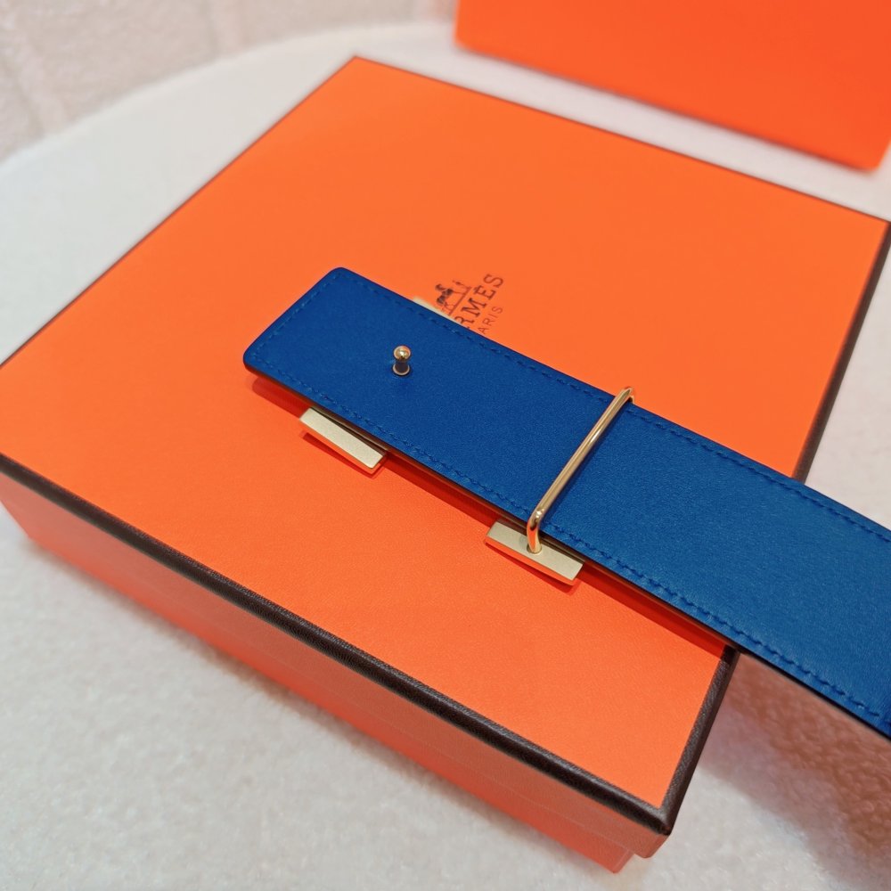 Ремень двусторонний кожаный 4 см фото 6