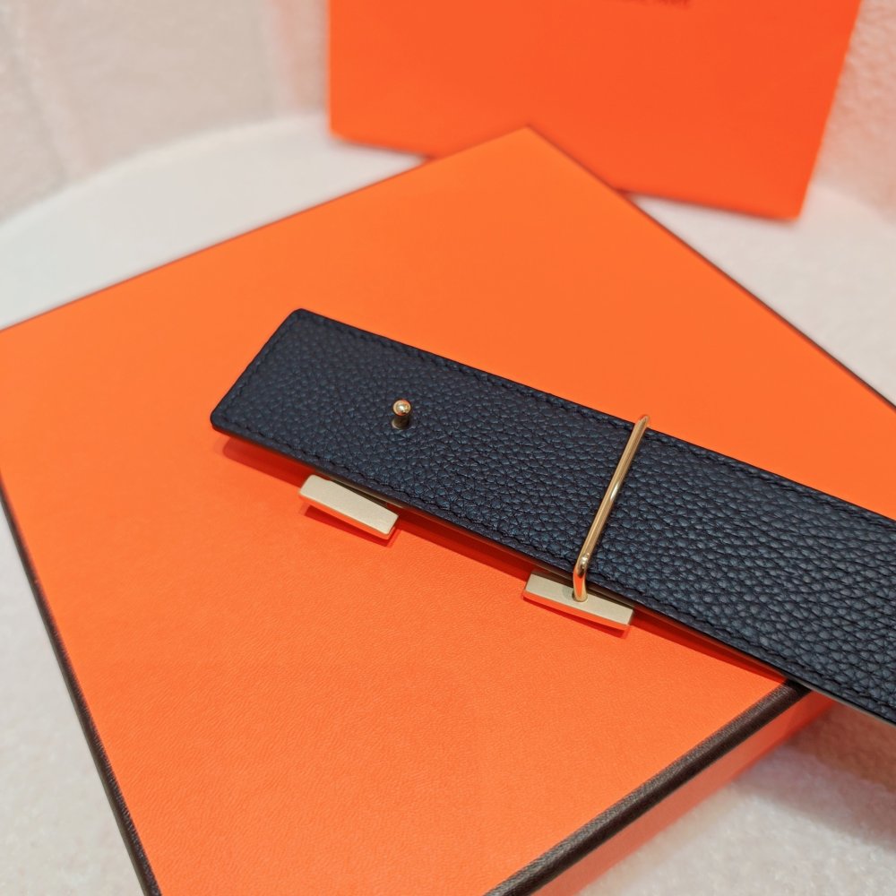 Ремень двусторонний кожаный 4 см фото 6