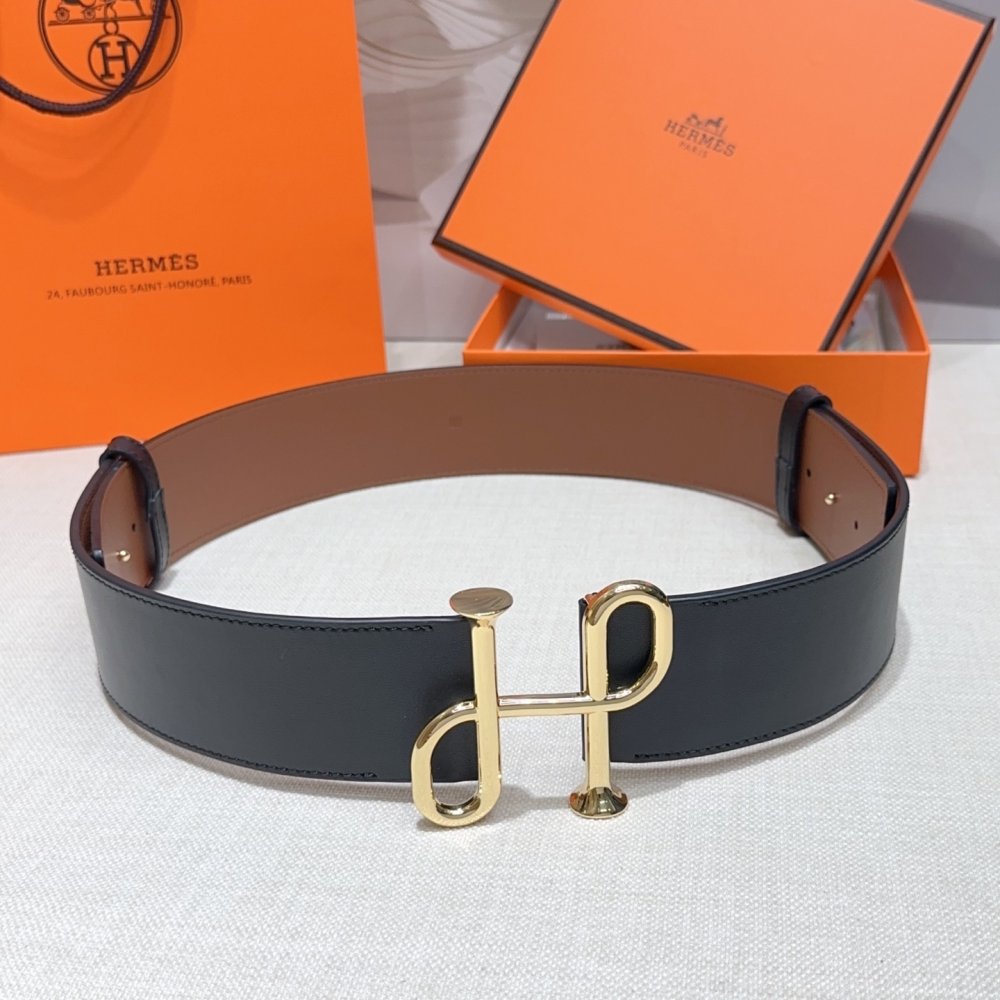 Ремень двусторонний кожаный 5 см