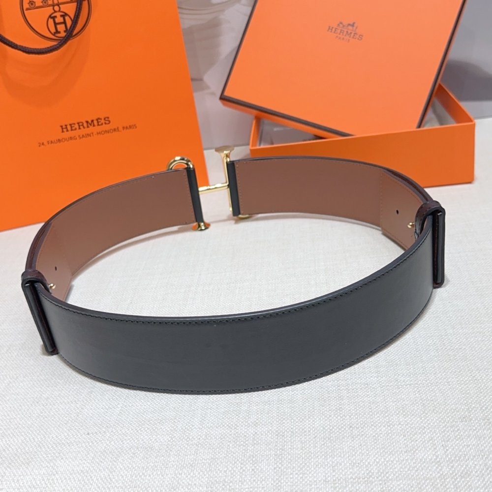 Ремень двусторонний кожаный 5 см фото 3