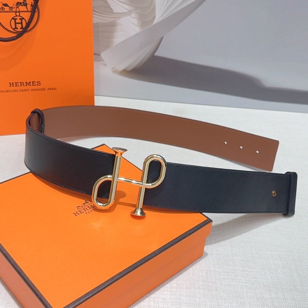 Ремень двусторонний кожаный 5 см фото 4