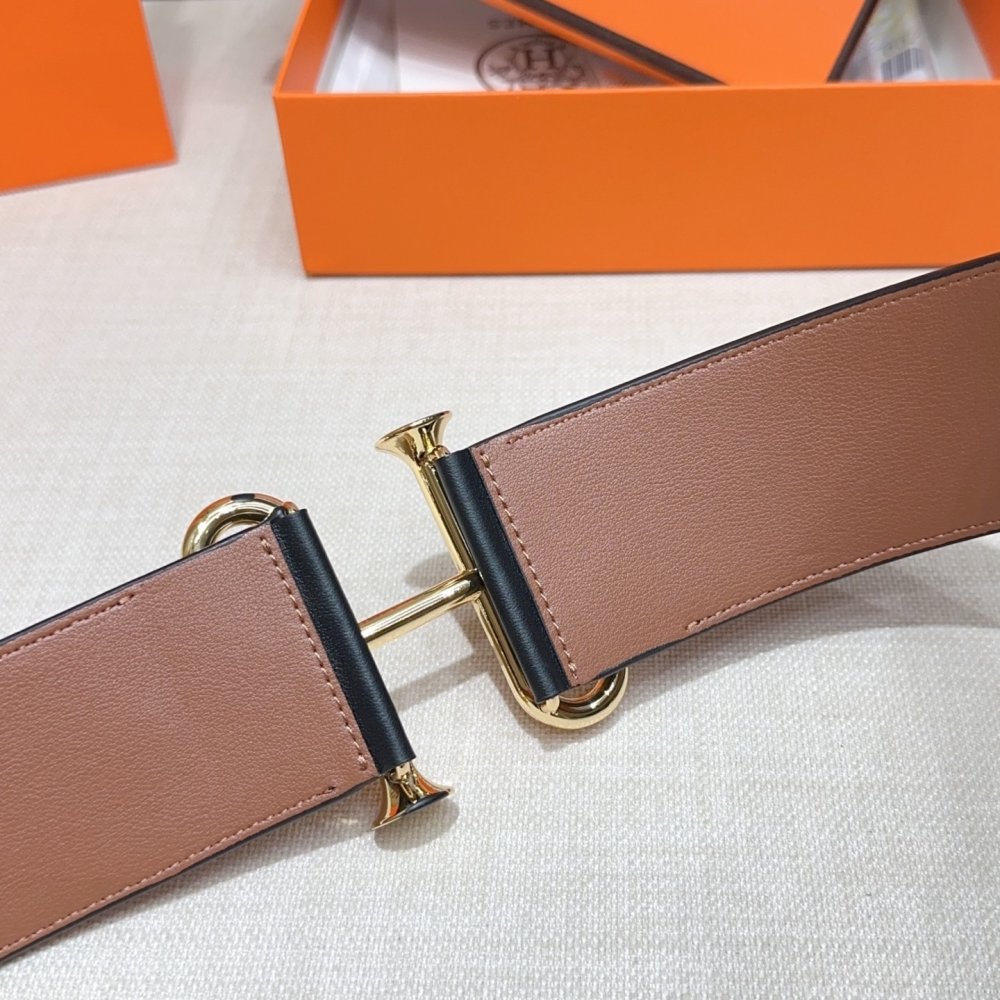 Ремень двусторонний кожаный 5 см фото 6