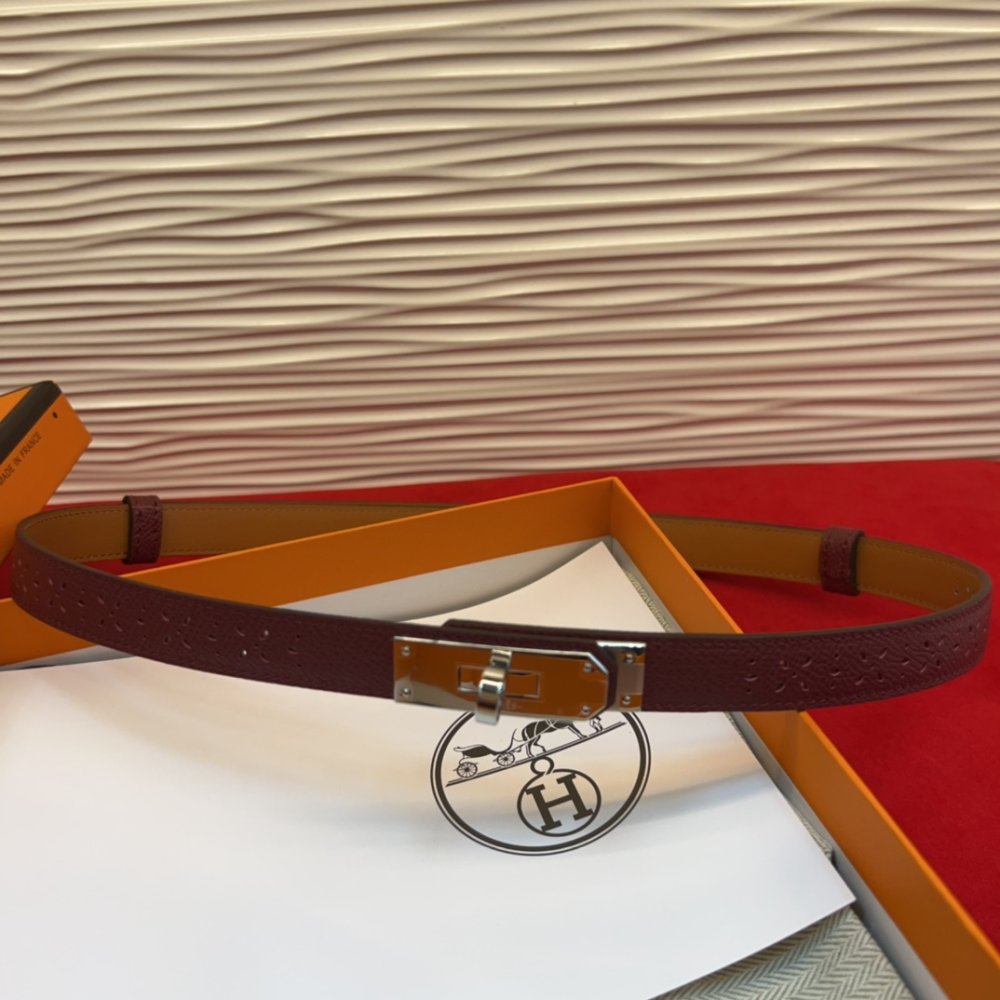 Ремень Kelly кожаный 1.8 см фото 3