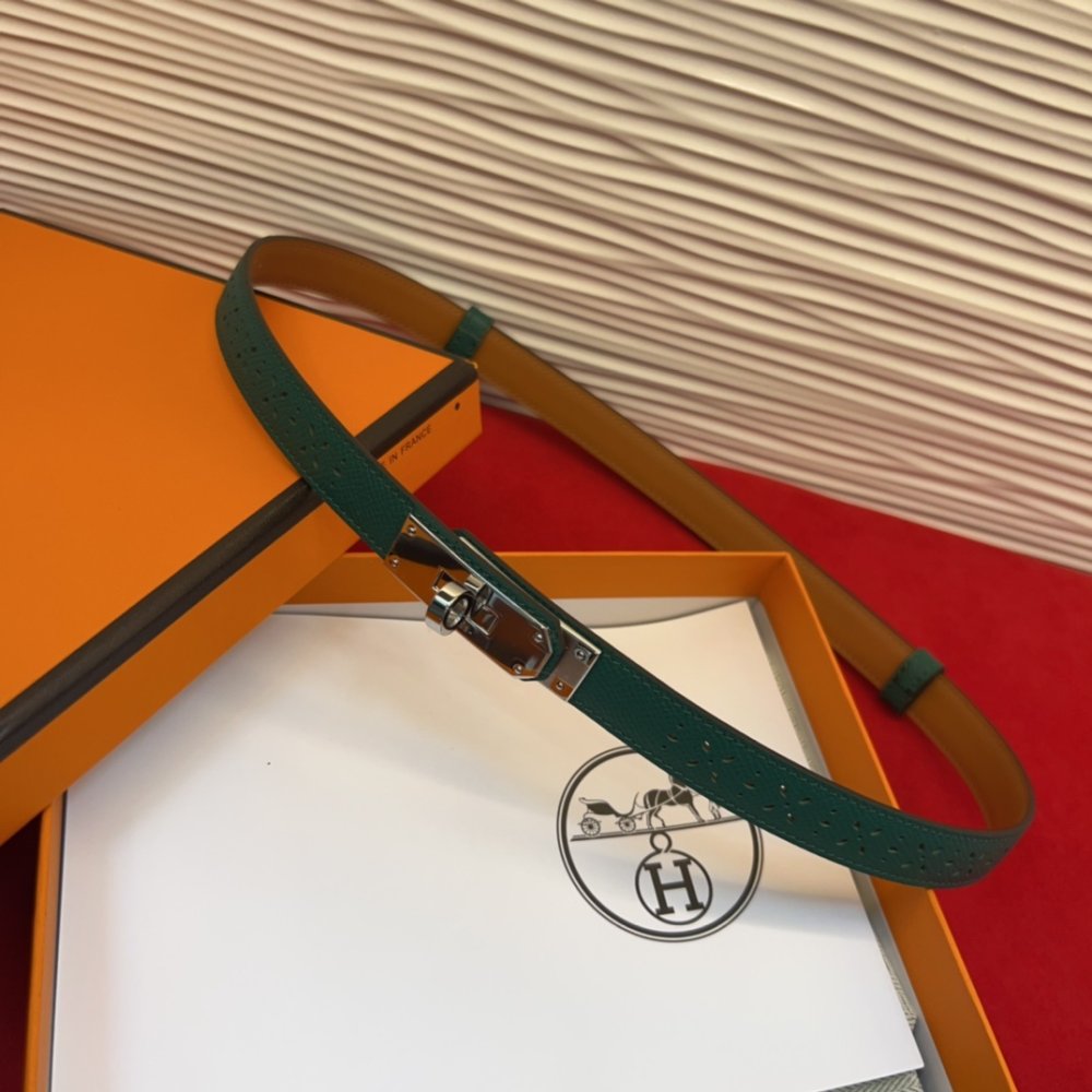 Ремень Kelly кожаный 1.8 см фото 3