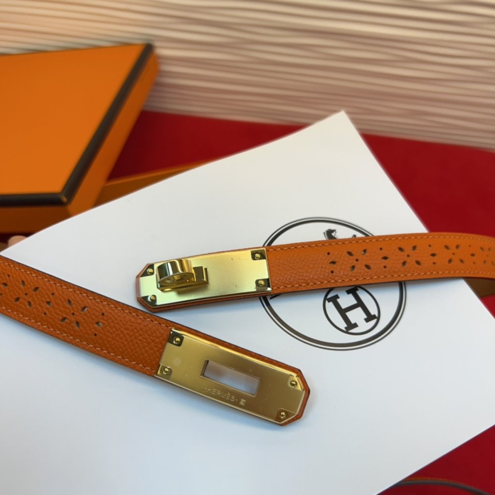 Ремень Kelly кожаный 1.8 см фото 3