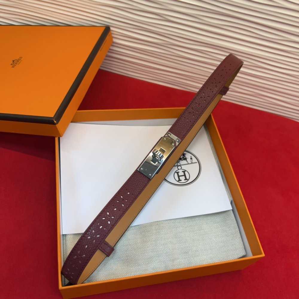 Ремень Kelly кожаный 1.8 см фото 4