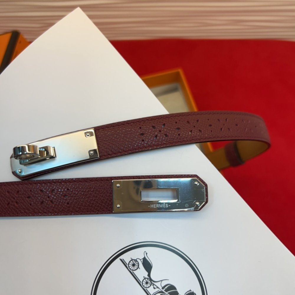 Ремень Kelly кожаный 1.8 см фото 5