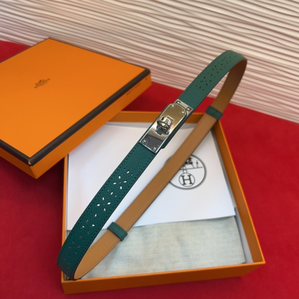 Ремень Kelly кожаный 1.8 см фото 5