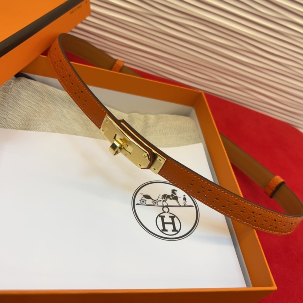 Ремень Kelly кожаный 1.8 см фото 5