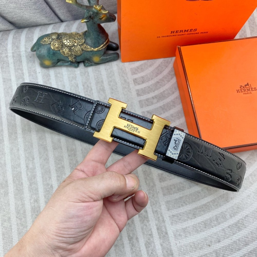 Ремень кожаный 3.8 см