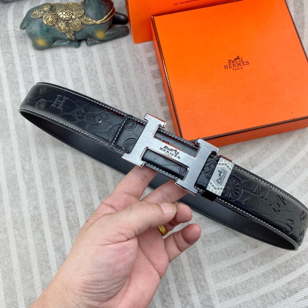 Ремень кожаный 3.8 см