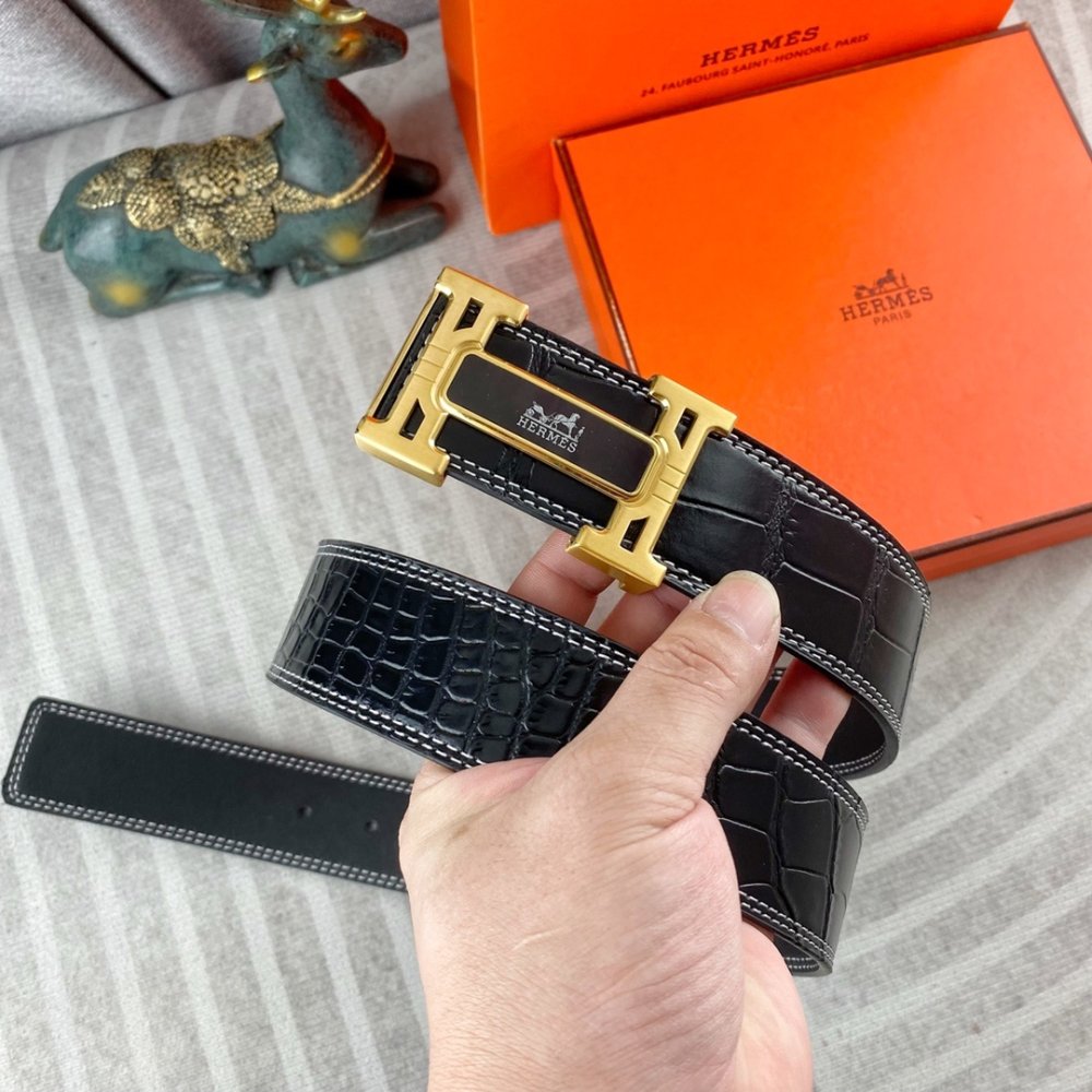 Ремень кожаный 3.8 см фото 3