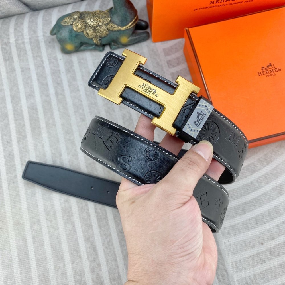 Ремень кожаный 3.8 см фото 3