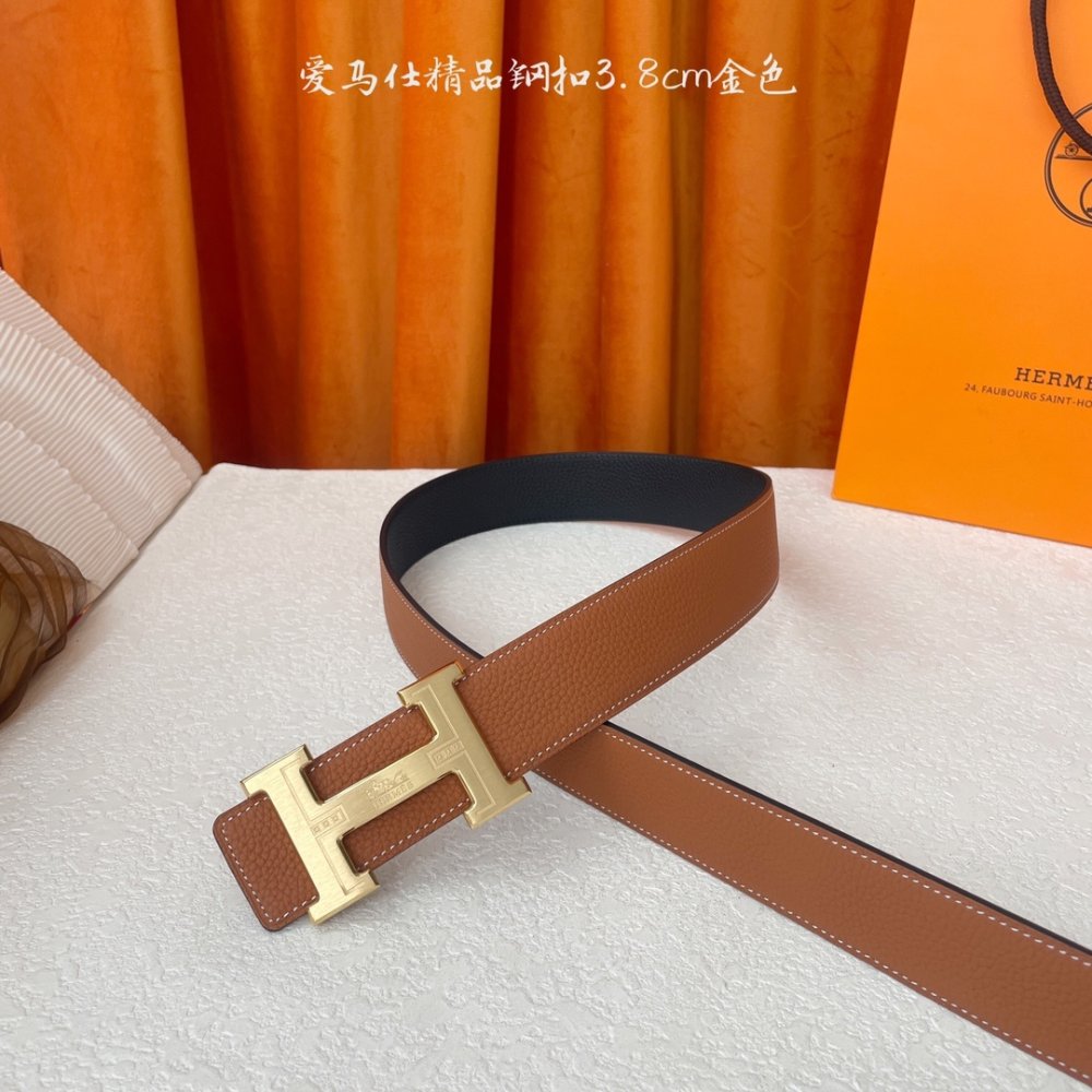 Ремень кожаный 3.8 см фото 3