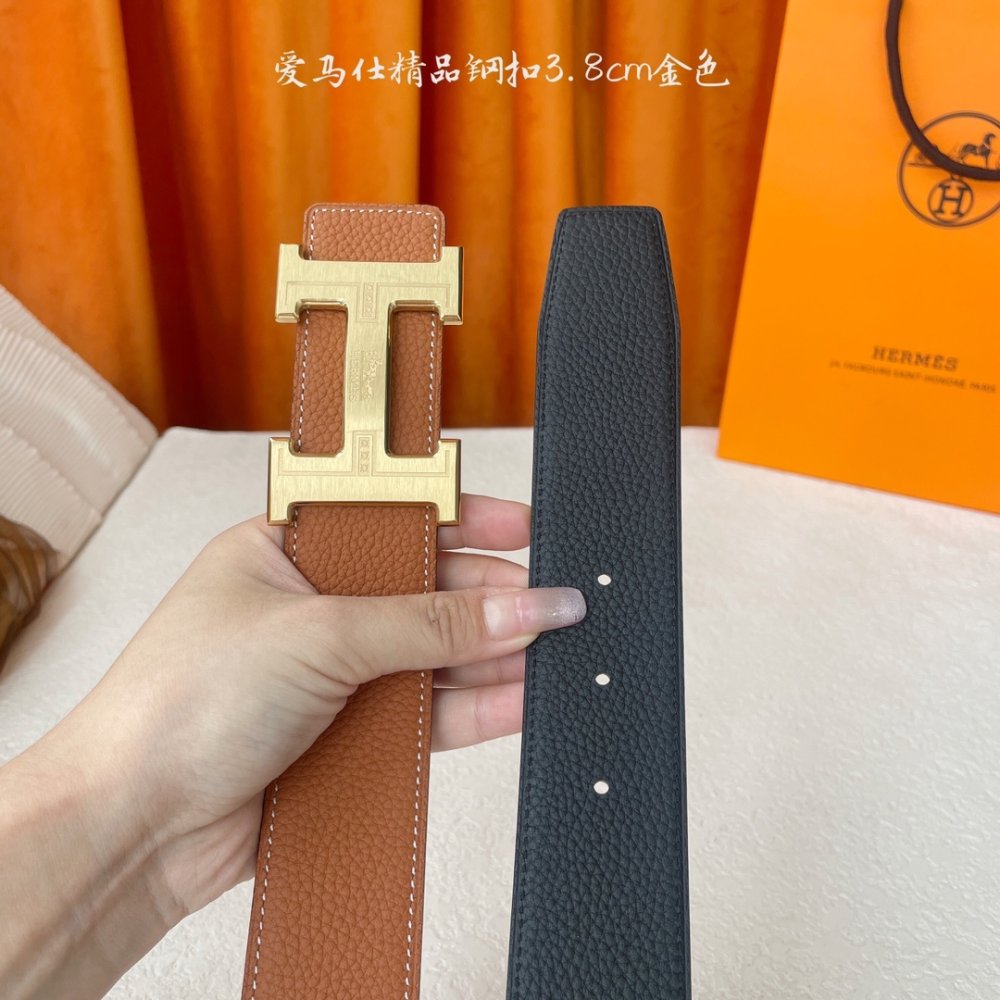 Ремень кожаный 3.8 см фото 4