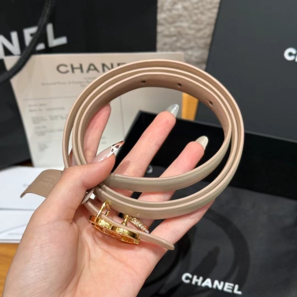 Belt leather female 1.5 cm фото 3